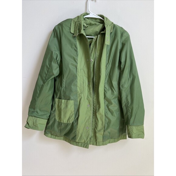 Vintage Gallery Women’s Green Belted Hooded Jacket - Small - Picture 3 of 14